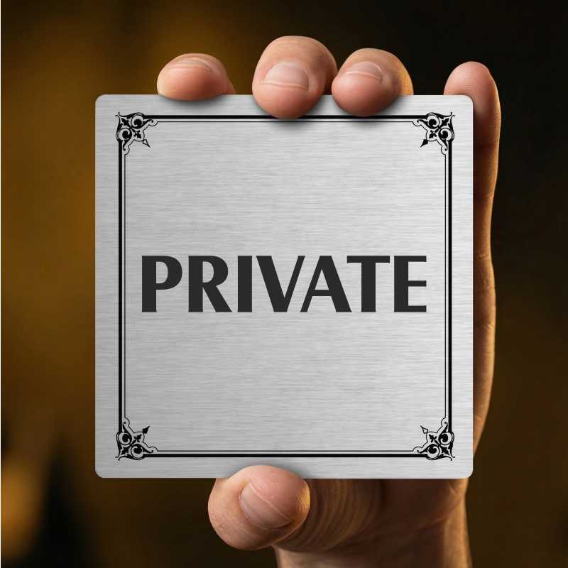 Private, 100x100mm, bílá, Utah